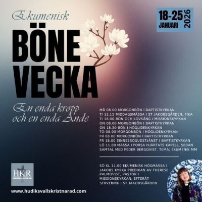 Ekumenisk bönevecka v 4 2026: ”En kropp och en&nbsp;Ande”
