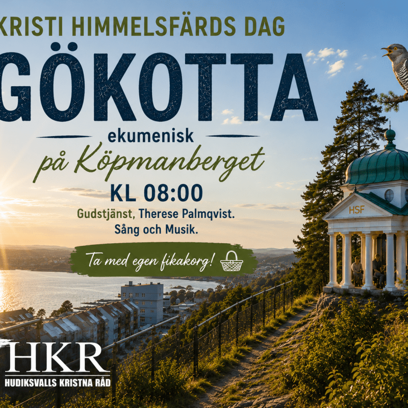Gökotta på Köpmanberget på Kristi Himmelsfärdsdag, to 14 maj kl&nbsp;08